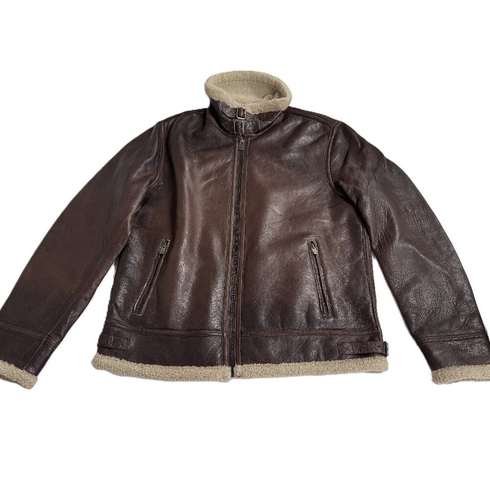 Scully Men's Sherpa Lined Aviator Leather Jacket